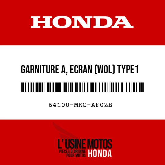 image de 64100-MKC-AF0ZB GARNITURE A, ECRAN (WOL) TYPE1
