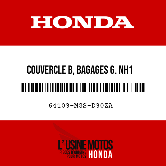 image de 64103-MGS-D30ZA COUVERCLE B, BAGAGES G. NH1