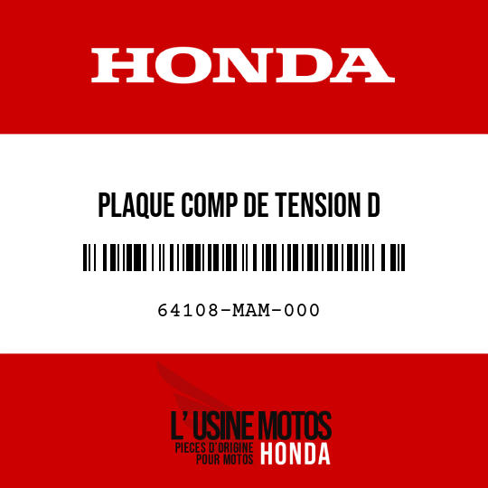 image de 64108-MAM-000 PLAQUE COMP DE TENSION D