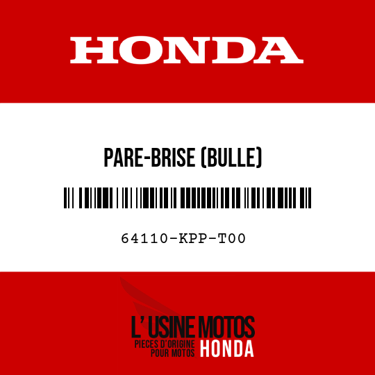 image de 64110-KPP-T00 PARE-BRISE (BULLE)
