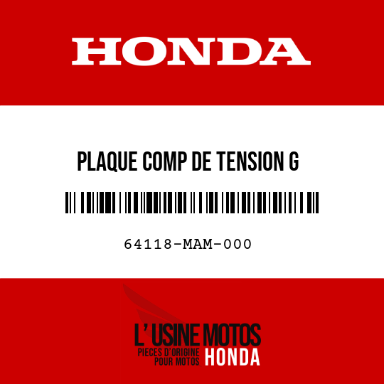 image de 64118-MAM-000 PLAQUE COMP DE TENSION G