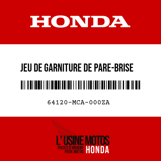 image de 64120-MCA-000ZA JEU DE GARNITURE DE PARE-BRISE (BULLE) (WL) NH1Z