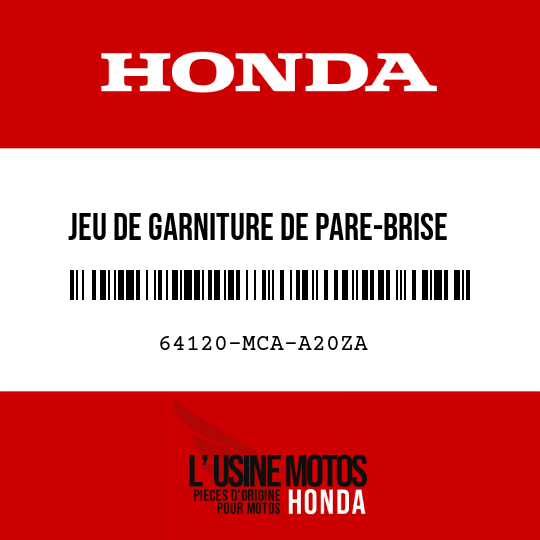 image de 64120-MCA-A20ZA JEU DE GARNITURE DE PARE-BRISE (BULLE) (WL) NH1Z 