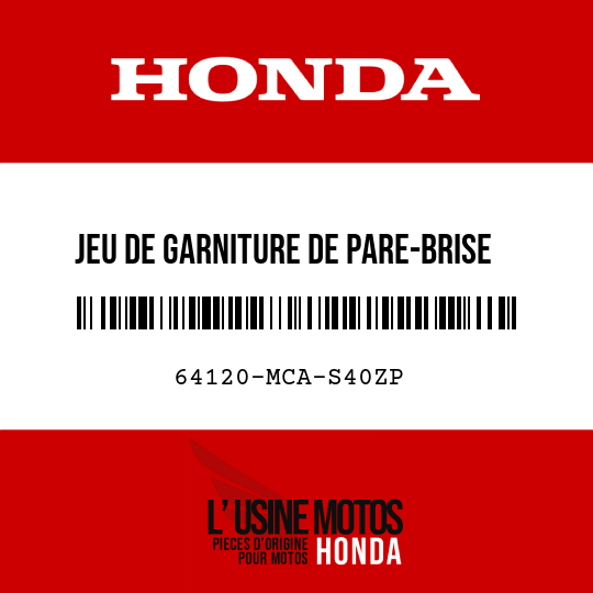 image de 64120-MCA-S40ZP JEU DE GARNITURE DE PARE-BRISE (BULLE) (WL) NHB53P