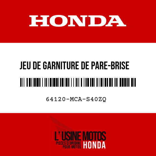 image de 64120-MCA-S40ZQ JEU DE GARNITURE DE PARE-BRISE (BULLE) (WL) NHB38M