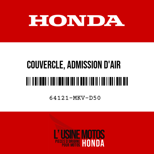 image de 64121-MKV-D50 COUVERCLE, ADMISSION D'AIR