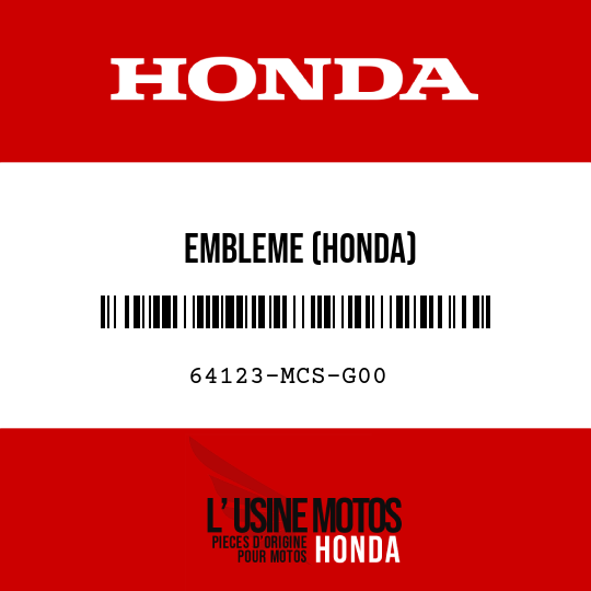 image de 64123-MCS-G00 EMBLEME (HONDA)