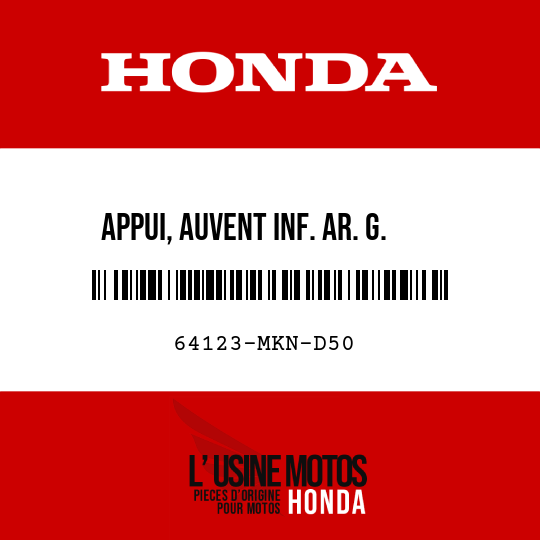 image de 64123-MKN-D50 APPUI, AUVENT INF. AR. G.