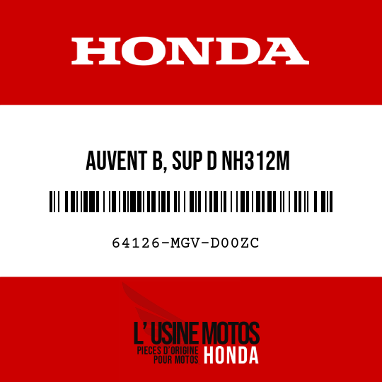 image de 64126-MGV-D00ZC AUVENT B, SUP D NH312M