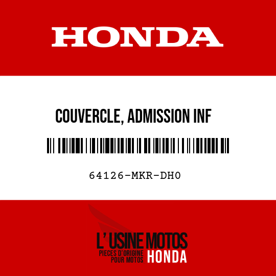 image de 64126-MKR-DH0 COUVERCLE, ADMISSION INF