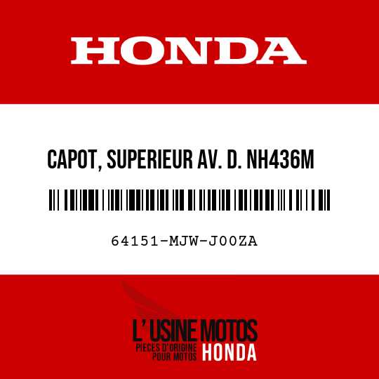image de 64151-MJW-J00ZA CAPOT, SUPERIEUR AV. D. NH436M