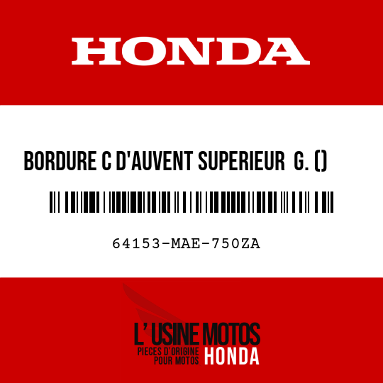 image de 64153-MAE-750ZA BORDURE C D'AUVENT SUPERIEUR  G. () TYPE4 