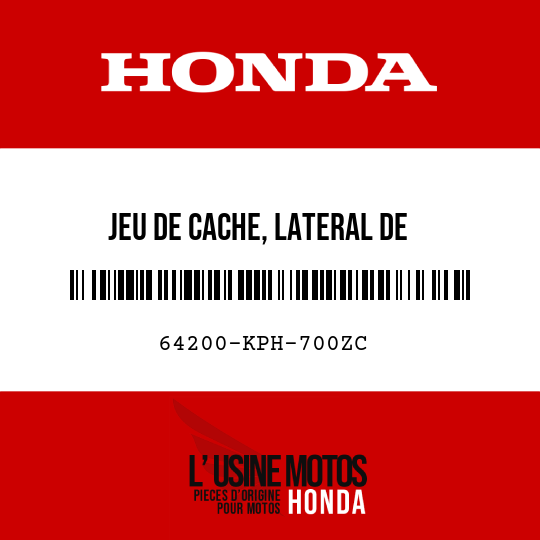image de 64200-KPH-700ZC JEU DE CACHE, LATERAL DE TUYAUPRINCIPAL D (WL) TYPE3 