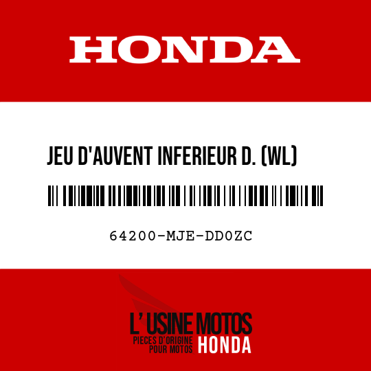 image de 64200-MJE-DD0ZC JEU D'AUVENT INFERIEUR D. (WL) TYPE1