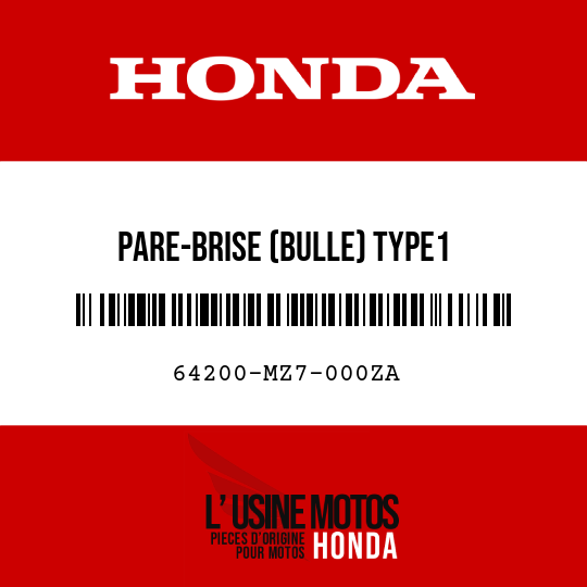image de 64200-MZ7-000ZA PARE-BRISE (BULLE) TYPE1