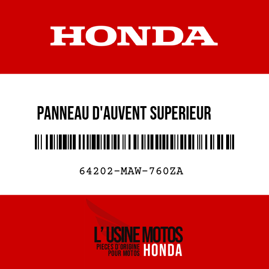 image de 64202-MAW-760ZA PANNEAU D'AUVENT SUPERIEUR    PARTIE INTERIEURE NH154 