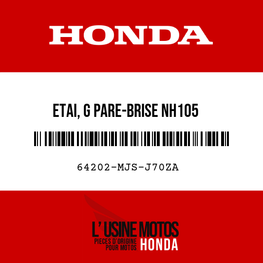 image de 64202-MJS-J70ZA ETAI, G PARE-BRISE NH105