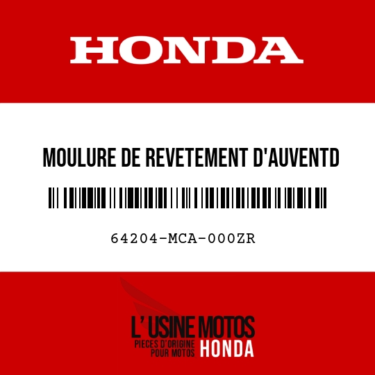 image de 64204-MCA-000ZR MOULURE DE REVETEMENT D'AUVENTD NHA27M 