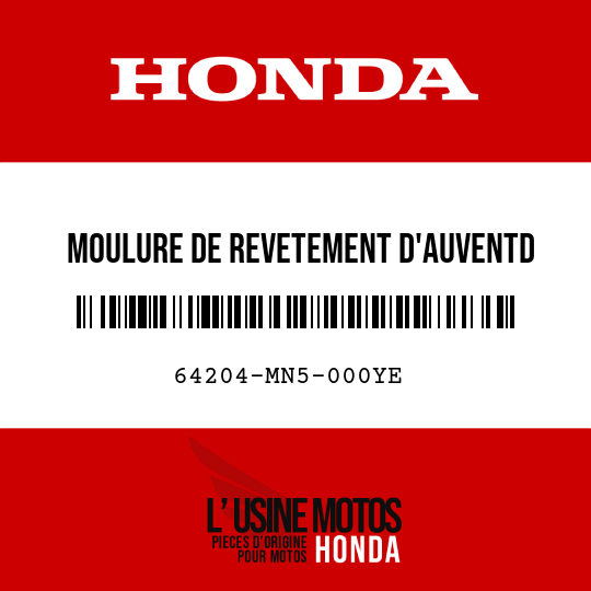 image de 64204-MN5-000YE MOULURE DE REVETEMENT D'AUVENTD NH390P 