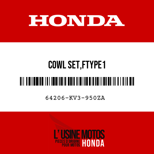 image de 64206-KV3-950ZA COWL SET,FTYPE1