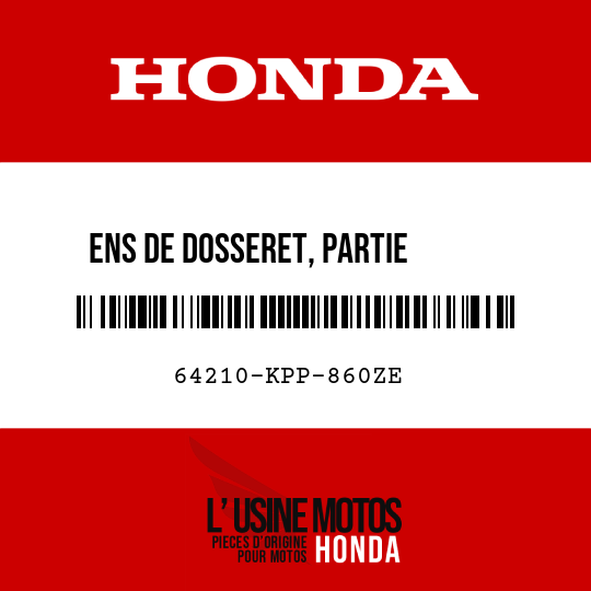 image de 64210-KPP-860ZE ENS DE DOSSERET, PARTIE      SUPERIEURE AV D (WL) PB325C 