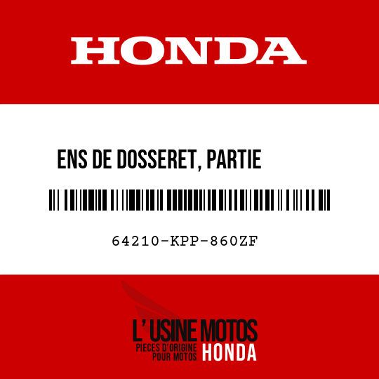 image de 64210-KPP-860ZF ENS DE DOSSERET, PARTIE      SUPERIEURE AV D (WL) R263 
