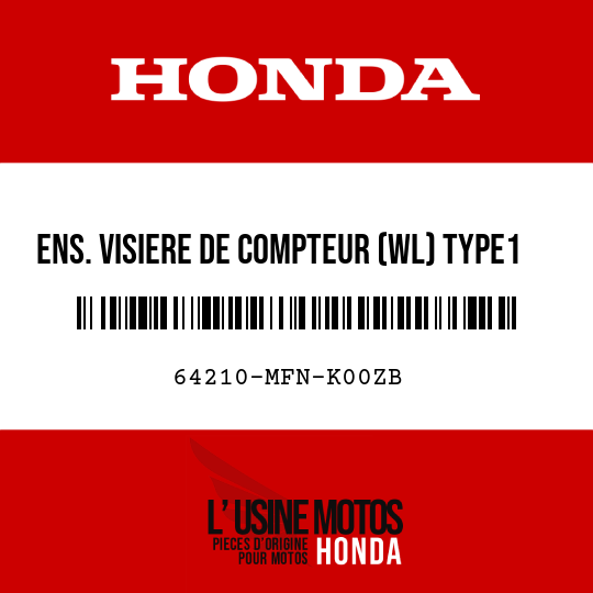 image de 64210-MFN-K00ZB ENS. VISIERE DE COMPTEUR (WL) TYPE1