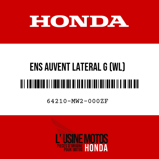 image de 64210-MW2-000ZF ENS AUVENT LATERAL G (WL) NH196/TYPE6 