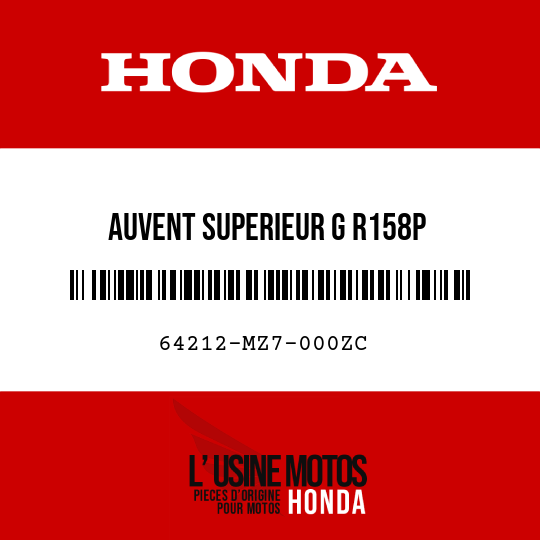 image de 64212-MZ7-000ZC AUVENT SUPERIEUR G R158P 