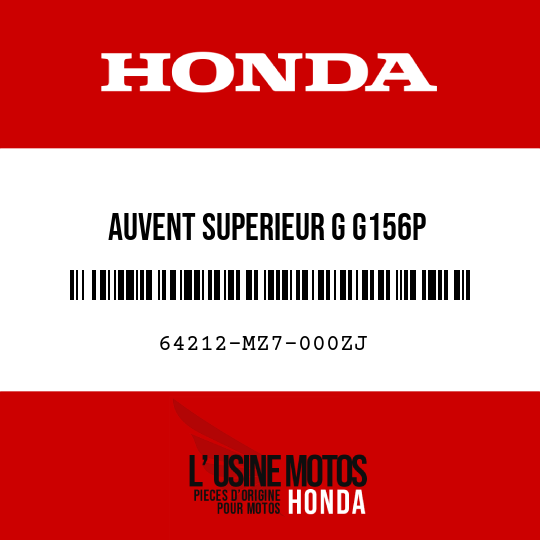 image de 64212-MZ7-000ZJ AUVENT SUPERIEUR G G156P 
