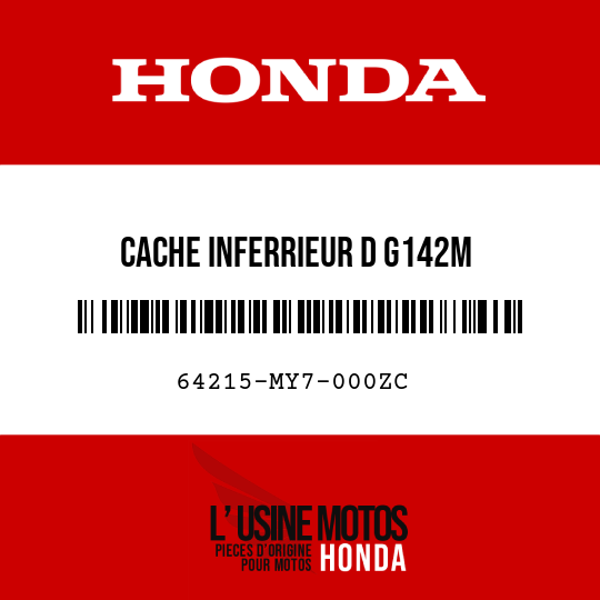 image de 64215-MY7-000ZC CACHE INFERRIEUR D G142M 