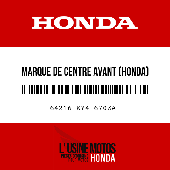 image de 64216-KY4-670ZA MARQUE DE CENTRE AVANT (HONDA) TYPE8 