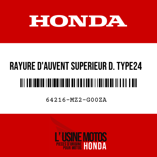 image de 64216-MZ2-G00ZA RAYURE D'AUVENT SUPERIEUR D. TYPE24 