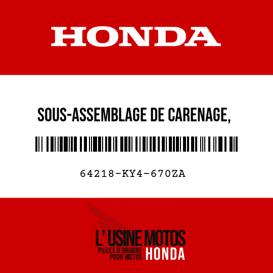image de 64218-KY4-670ZA SOUS-ASSEMBLAGE DE CARENAGE,  CENTRAL SUPERIEUR (WL) TYPE8 