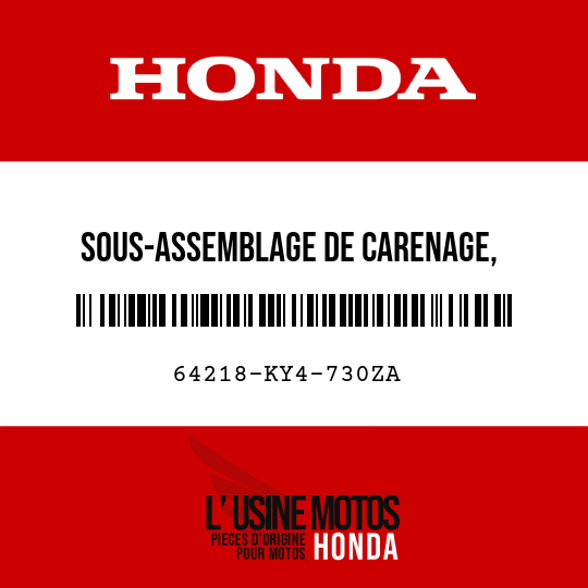 image de 64218-KY4-730ZA SOUS-ASSEMBLAGE DE CARENAGE,  CENTRAL SUPERIEUR (WL) NH250/TYPE5 