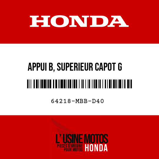image de 64218-MBB-D40 APPUI B, SUPERIEUR CAPOT G