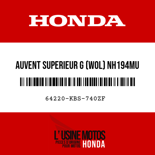 image de 64220-KBS-740ZF AUVENT SUPERIEUR G (WOL) NH194MU 