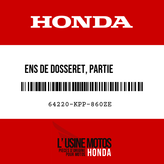 image de 64220-KPP-860ZE ENS DE DOSSERET, PARTIE      SUPERIEURE AV G (WL) PB325C 