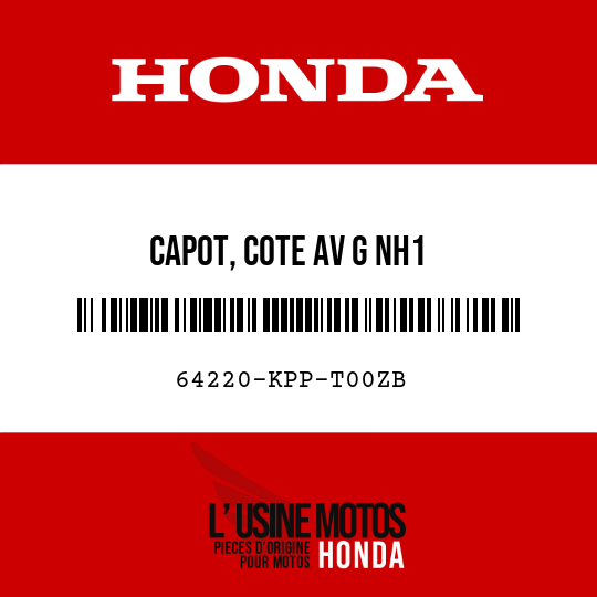 image de 64220-KPP-T00ZB CAPOT, COTE AV G NH1