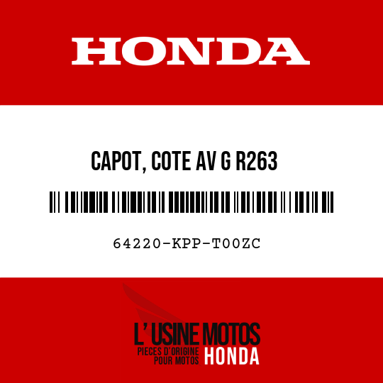 image de 64220-KPP-T00ZC CAPOT, COTE AV G R263