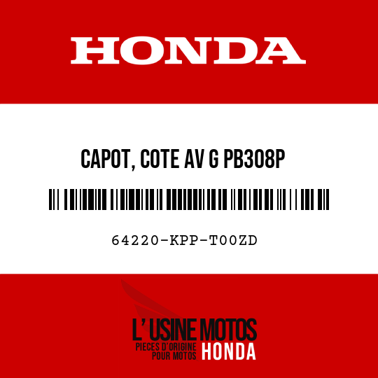 image de 64220-KPP-T00ZD CAPOT, COTE AV G PB308P