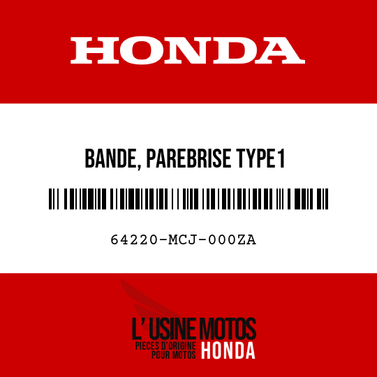 image de 64220-MCJ-000ZA BANDE, PAREBRISE TYPE1
