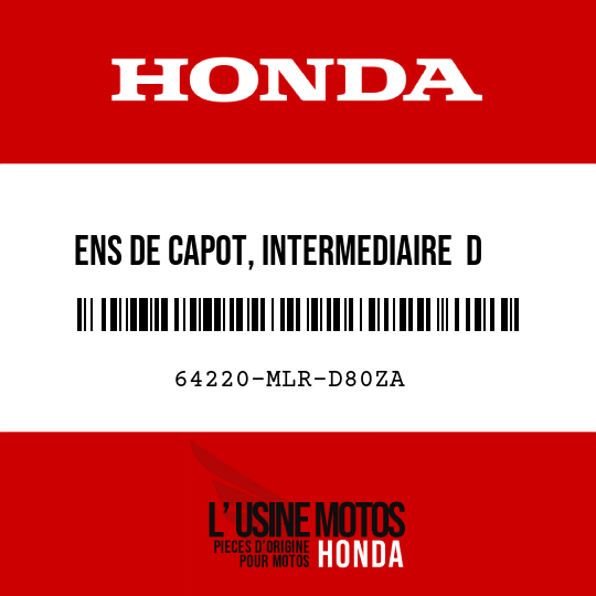 image de 64220-MLR-D80ZA ENS DE CAPOT, INTERMEDIAIRE  D (WOL) NH436M