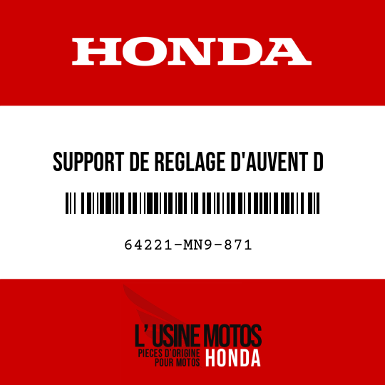 image de 64221-MN9-871 SUPPORT DE REGLAGE D'AUVENT D