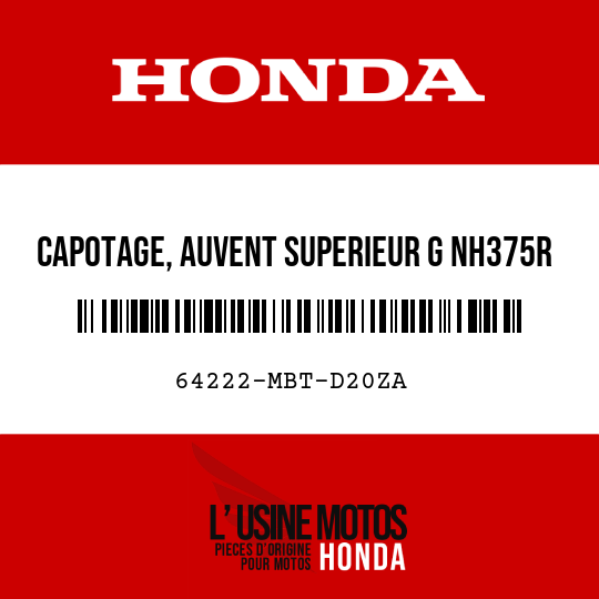 image de 64222-MBT-D20ZA CAPOTAGE, AUVENT SUPERIEUR G NH375R 