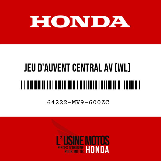 image de 64222-MV9-600ZC JEU D'AUVENT CENTRAL AV (WL) RP134/TYPE3