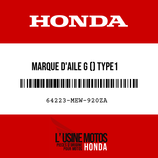image de 64223-MEW-920ZA MARQUE D'AILE G () TYPE1