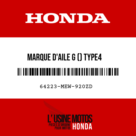 image de 64223-MEW-920ZD MARQUE D'AILE G () TYPE4