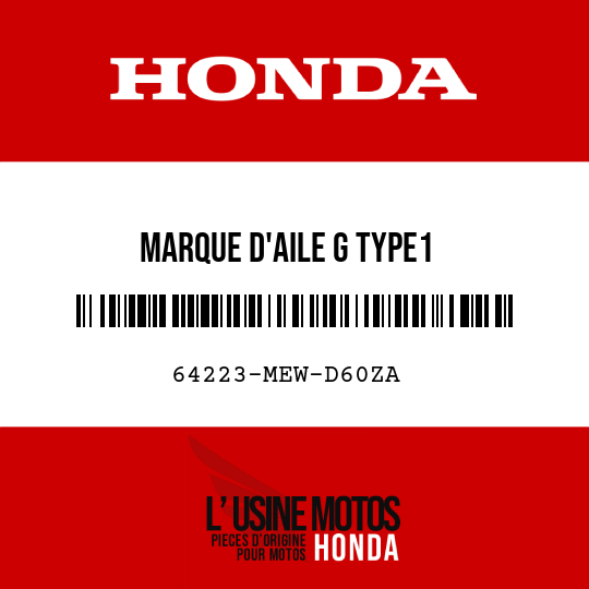 image de 64223-MEW-D60ZA MARQUE D'AILE G TYPE1