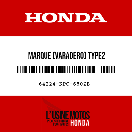 image de 64224-KPC-680ZB MARQUE (VARADERO) TYPE2